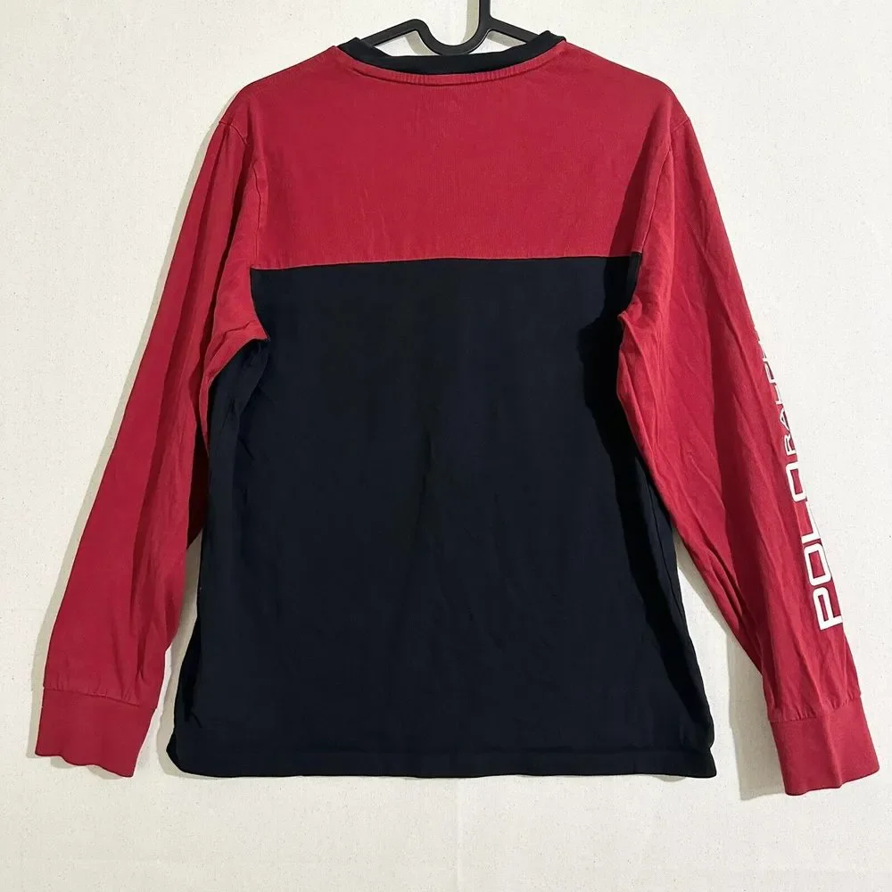 Polo Ralph Lauren T-Shirt Boys Youth Size (14-16) Long Sleeve Red/Black/White